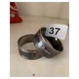 MONOGRAMMED STERLING NAPKIN RINGS