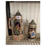 MADE IN GERMANY STEINS WITH PEWTER LIDS