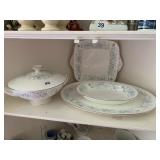 WEDGEWOOD BONE CHINA BELLE FLEUR SERVING DISHES,