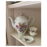 WEDGEWOOD HATHAWAY ROSE VASE, TRINKET DISH,