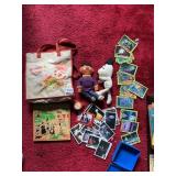 ERNIE DOLL, SNOOPY DOG, BATMAN CARDS, STRAWBERRY