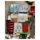 ANKLE WEIGHTS, CLOTH NAPKINS, PAPER NAPKINS WITH