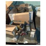 BOX OF GLASSES, BATES STAMPER, HARDWARE