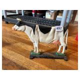 KNOBLER CAST IRON COW DOORSTOP