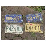 4 LICENSE PLATES