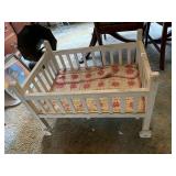 BABY DOLL CRIB WITH BABY AFGHAN