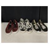 3 PAIR OF LOW TOP VANS SNEAKERS, MENï¿½S 11