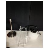 PAPER TOWEL DISPENSER, CAN ORGANIZER, WHISTLING