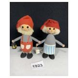 VINTAGE WOOD GNOME FIGURES, 4"
