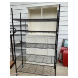 METAL SHELVING UNIT WITH FIVE SHELVES 48"W X 78"H