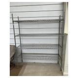 METAL SHELVING UNIT WITH FOUR SHELVES 60"W X 72"H