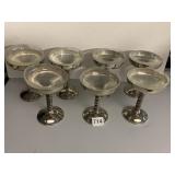 J. PEREZ RUIZ SPAIN CHALICE GROUP OF 7 W/ PLASTIC