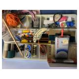 SINGER OIL, SEWING SUPPLIES, SHOWER CURTAIN