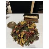 VINTAGE LIGHT UP WREATH, MINI CHICK, PLANTER