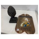 JEFFERSON HOTEL SIGN AND CAST STONE ACCENT PIECE