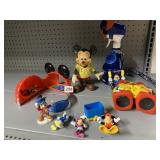 DISNEY BINOCULARS AND FIGURES, BOTTLE FAN
