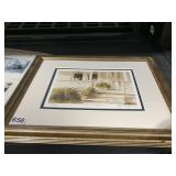 124/600 "PORCH FLOWERS" PRINT SIGNED LR