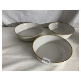 3 STONE GLAZED JAPAN BOWLS