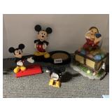 MICKEY MOUSE COASTER, GRUMPY DWARF FIGURE, WIND