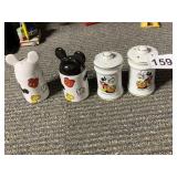 2 SETS OF DISNEY MICKEY MOUSE SALT AND PEPPER