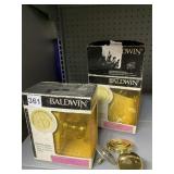 BALDWIN DOOR HANDLES 2 BRASS