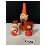 FELT AND WOOD GNOMES, MADE IN DENMARK AND SWEDEN,