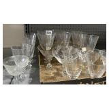 CRYSTAL STEMWARE MATCHING SET 3 SZ. GLASSES - 6