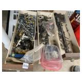 3 DRAWERS ASSORTED FITTINGS, SCREWS ETC.