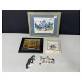 PRINT OF GRAND TETON MOUNTAIN, OIL ON CANVAS FALL