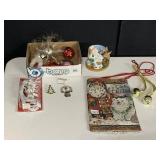 TAPESTRY CHRISTMAS BAG, SANTA IN TUB CANDLE