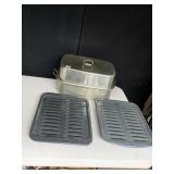 LARGE ALUMINUM ROASTER WITH LIFT OUT, 2 BROILING