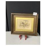 10X8 ANTIQUE CAR PICTURE IN FRAME