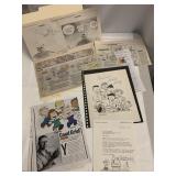 CHARLES SCHULTZ AUTOGRAPHS, PEANUTS ARTICLES AND
