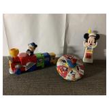 MICKEY MOUSE TOY PHONE, SPINNING TOP TOY, BATTERY