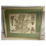 ENGRAVED RARE MAP SCOTIA REGNVM
