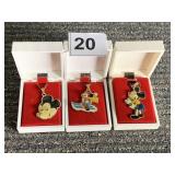 3 GOOGLE EYE MICKEY MOUSE CHARMS