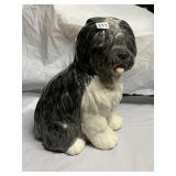 12X12X17 HAND PAINTED CERAMIC SHEEP DOG