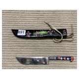 STAINLESS BLADE INDIAN HAND MADE KNIFE AND SHEATH