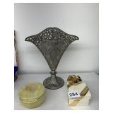 LENOX BOX, ORNATE VASE W/ INSERT, WESTLAND BOX