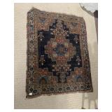 HAND WOVEN RUG W/ FIGURAL 43" X 53"