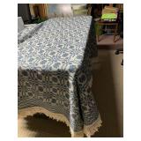 BED SPREAD VINTAGE W/ FRINGE 79" X 53"