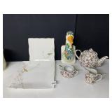 HAND PAINTED DUCK WALL HOOK, BIRD MOTIF DINNER