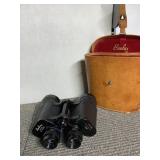 BINOLUX 7 X 50 POWER BINOCULARS IN LEATHER CASE