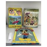 PLASTIC PUZZLES AND PICTURE PUZZLE