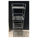 FOLDING SHELVING UNIT GRAY 44" H X 13" W X 11" D