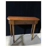 ROUNDED FRONT SINGLE DRAWER FLAT WALL TABLE