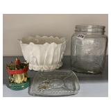 MONARCH FINER FOODS GLASS JAR, FITZ & FLOYD