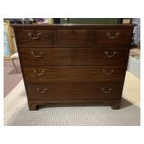 ANTIQUE DRESSER WITH INLAY 3 DRAWER TOP 3 DRAWER