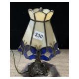 SLAG GLASS SMALL DRESSER LAMP