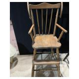 ANTIQUE HIGHCHAIR W/ PULL DOWN TRAY